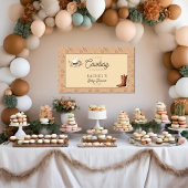 小さなカウボーイウェスタン男の赤ちゃんベビーシャワー 横断幕