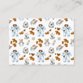 小さなカウボーイクロセスラインワイルドウエストボーイベビースシャワー エンクロージャーカード (裏面)