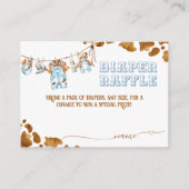 小さなカウボーイクロセスラインワイルドウエストボーイベビースシャワー エンクロージャーカード (正面)