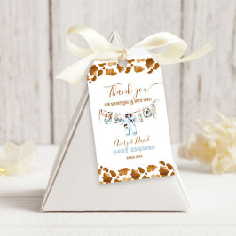 小さなカウボーイクロセスラインワイルドウエストボーイベビースシャワー ギフトタグ