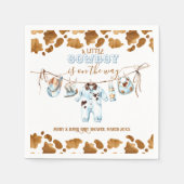 小さなカウボーイクロセスラインワイルドウエストボーイベビースシャワー スタンダードカクテルナプキン (正面)