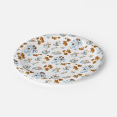 小さなカウボーイクロセスラインワイルドウエストボーイベビースシャワー ペーパープレート (アングル)