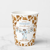 小さなカウボーイクロセスラインワイルドウエストボーイベビースシャワー 紙コップ (正面)