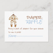 小さなカウボーイブラウンファウンツウエストおむつラッフル エンクロージャーカード (正面)