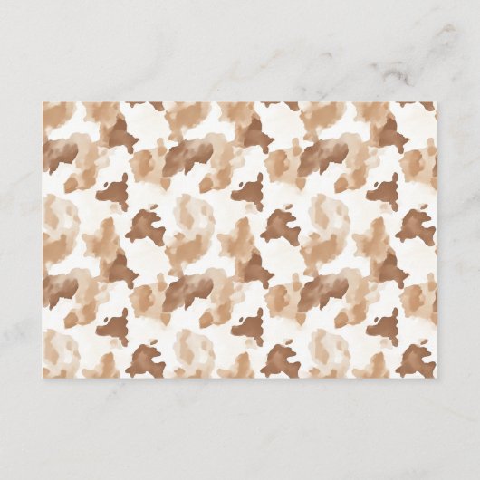 小さなカウボーイブラウンファウンツウエストおむつラッフル エンクロージャーカード (裏面)