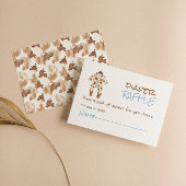 小さなカウボーイブラウンファウンツウエストおむつラッフル エンクロージャーカード