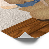 小さなカウボーイブーツとチャップワードアート ポスター (角)