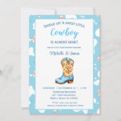 小さなカウボーイブーツ赤ちゃんシャワー 招待状 (正面)
