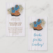 小さなカウボーイブーティ赤ちゃんシャワー本のリクエストEncl エンクロージャーカード (正面/裏面)