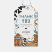 小さなカウボーイベビーシャワーメッセージカード ギフトタグ (正面)