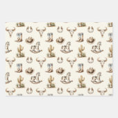 小さなカウボーイボーイウェスタン ラッピングペーパーシート (正面3)