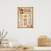 小さなカウボーイ可愛いベビー馬の帽子のマイルストーン ポスター (キッチン)