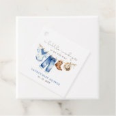 小さなカウボーイ少年の赤ちゃんシャワー フェイバータグ (インサイチュ)