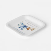 小さなカウボーイ少年の赤ちゃんシャワー ペーパープレート (傾斜あり)