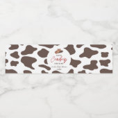 小さなカウボーイ牛の男の子ロデオ西部の赤ちゃんシャワー ペットボトルラベル (シングルラベル)