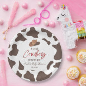 小さなカウボーイ牛の男の子ロデオ西部の赤ちゃんシャワー ペーパープレート (パーティー)