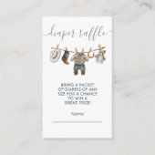 小さなカウボーイ物干しおむつラッフルカード エンクロージャーカード (正面)