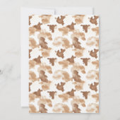 小さなカウボーイ砂漠の茶色の赤ちゃんシャワー サンキューカード (裏面)