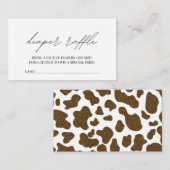 小さなカウボーイ素朴赤ちゃんシャワーおむつラッフル エンクロージャーカード (正面/裏面)