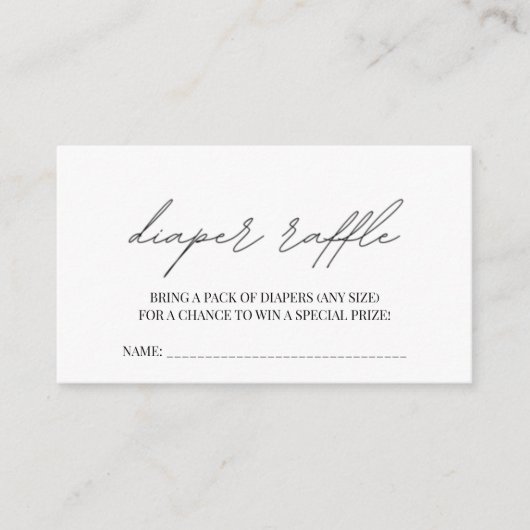 小さなカウボーイ素朴赤ちゃんシャワーおむつラッフル エンクロージャーカード (正面)