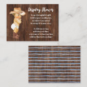 小さなカウボーイ表示なしラッピング赤ちゃんシャワー エンクロージャーカード (正面/裏面)