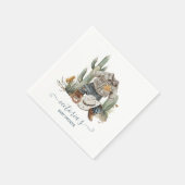 小さなカウボーイ西の水の色ベビーシャワー スタンダードカクテルナプキン (角)