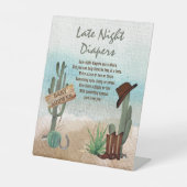 小さなカウボーイ西シャワー深夜おむつ 台座サイン (正面)