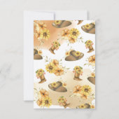 小さなカウボーイ西ニュートラル赤ちゃんシャワー サンキューカード (裏面)