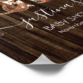 小さなカウボーイ西ベビーシャワー歓迎サイン ポスター (角)