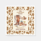 小さなカウボーイ西モダンロデオ赤ちゃんシャワー スタンダードカクテルナプキン (正面)