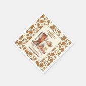 小さなカウボーイ西モダンロデオ赤ちゃんシャワー スタンダードカクテルナプキン (角)