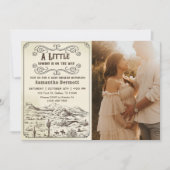 小さなカウボーイ西ロデオ赤ちゃんシャワー写真 招待状 (正面)