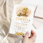 小さなカウボーイ西ロデオ赤ちゃんシャワー 招待状
