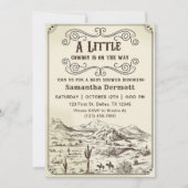 小さなカウボーイ西ロデオ赤ちゃんシャワー 招待状 (正面)