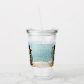 小さなカウボーイ西部の少年の赤ちゃんシャワー アクリルタンブラー (左)