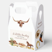 小さなカウボーイ西部の少年の赤ちゃんシャワー フェイバーボックス (オープン)