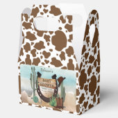 小さなカウボーイ西部の少年の赤ちゃんシャワー フェイバーボックス (オープン)