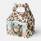 小さなカウボーイ西部の少年の赤ちゃんシャワー フェイバーボックス (正面サイド)