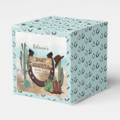 小さなカウボーイ西部の少年の赤ちゃんシャワー フェイバーボックス (正面サイド)