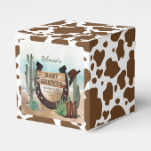 小さなカウボーイ西部の少年の赤ちゃんシャワー フェイバーボックス (正面サイド)