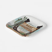 小さなカウボーイ西部の少年の赤ちゃんシャワー ペーパープレート (傾斜あり)