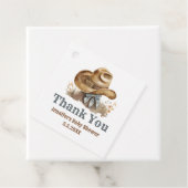 小さなカウボーイ西部の男の子の赤ん感謝していだシャワー フェイバータグ (インサイチュ)