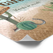 小さなカウボーイ西部の赤ちゃんシャワーカードとギフト ポスター (角)