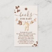 小さなカウボーイ赤ちゃんシャワー少年の本ベビー エンクロージャーカード (正面)