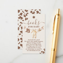 小さなカウボーイ赤ちゃんシャワー少年の本ベビー エンクロージャーカード