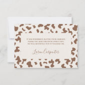 小さなカウボーイ赤ちゃんシャワー少年サンキューカード サンキューカード (裏面)