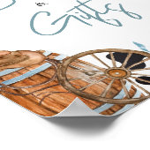 小さなカウボーイ赤ちゃんシャワー本とギフト ポスター (角)