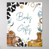小さなカウボーイ赤ちゃんシャワー本とギフト ポスター (正面)