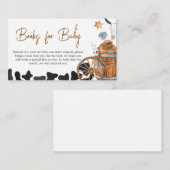 小さなカウボーイ赤ちゃんシャワー本ベビー エンクロージャーカード (正面/裏面)