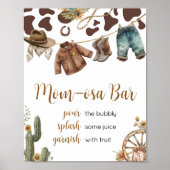 小さなカウボーイ赤ちゃんシャワー母オサバー ポスター (正面)